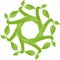Many leaves, plants, naturopath and wellness logo