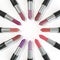 Many lipsticks in circle isolated on white background. 3D rendered illustration