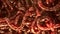 Many live bloodworm worms as a background.