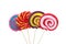 Many lollipop colorful