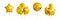 Many metallic gold helium balloons on white