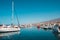 Many motor  boats, sailboats and yachts harbour in Tenerife