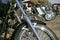 Many motorcycles lined up