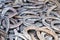 Many old horseshoes