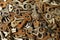 Many old keys, grunge background