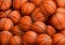 Many orange basketball balls as background