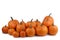 Many orange pumpkins isolated