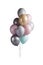 Many pastel balloons isolated on white background. Generative AI