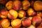 Many peaches on the store shelves