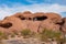 Many people hiking in the famous Hole in the Rock