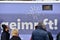 Many people who want to have a corona vaccination in front of a vaccination bus from the city of Vienna. Austria, Europe