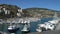 Many pleasure yachts in the Marina in the Italian Riviera
