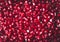 Many pomegranate cut in half, pomegranate background