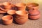 Many pottery bowl of various styles in the store.