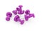 Many purple push pin rendered isolated