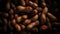 Many roasted peanuts background. Food Backdrop. Generative AI