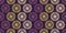 Many Rows of Colorful Large Flower Heads, Seamless Pattern Colored in Purple, Brown and Light Brown - Retro Style Texture