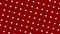 Many rows of small and chubby flying hearts of white color on red background, seamless loop. Animation. Concept of Saint