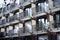 Many small balconies at a student residence