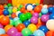 Many small colorful balls for ball bath