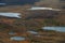 Many small lakes and taiga dead.