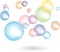 Many soap bubbles, cleaning and cleaning company logo