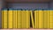 Many spines of the books form the Swedish flag. Education or science in Sweden