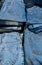 Many stacked blue Jeans background