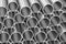 Many steel pipes industrial background