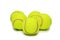 Many tennis balls isolated