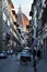 Many tourist on the street, near the cathedral Santa Maria del Fiore in Florence