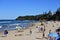 Many tourists on Coolum beach Queensland Australia