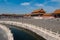 Many tourists in the forbidden city