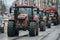 Many tractors blocking city streets. Generative AI