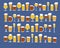 Many types of beer Glasses