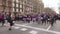 many women play drums during procession against domestic violence against women