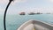 Many Wooden Ships with Tourists Anchored at a Coral Reef, Zanzibar, Africa.