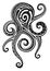 Maori ethnic ornaments on Octopus tattoo