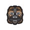 Maori pattern face. Samoan style mask. Polynesian print. Exclusive corporate identity. Vector