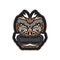 Maori pattern face. Samoan style mask. Polynesian print. Exclusive corporate identity. Vector illustration.