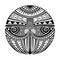 Maori polynesian ethnic circle tattoo shape