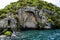Maori rock carving cruise view, Lake Taupo New Zealand