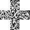 Maori styly tattoo cross shape