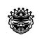 Maori traditional mask. Polynesian tattoo styled mask. Vector illustration.