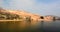 Maota Lake and Amer Palace (or Amer Fort). Jaipur. Rajasthan. India
