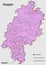 Map Administrative Structure State of Hesse Germany