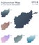 Map of Afghanistan with beautiful gradients.