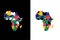 map africa trip travel tour logo design template element vector