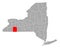Map of Allegany in New York