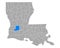 Map of Allen in Louisiana